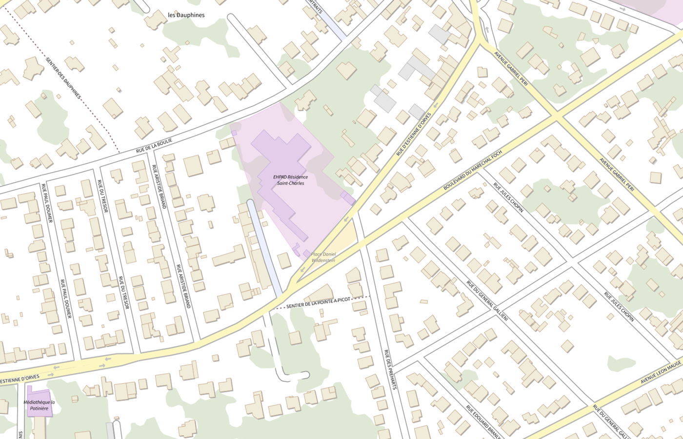 Plan IGN de situation de EHPAD Maison St Charles