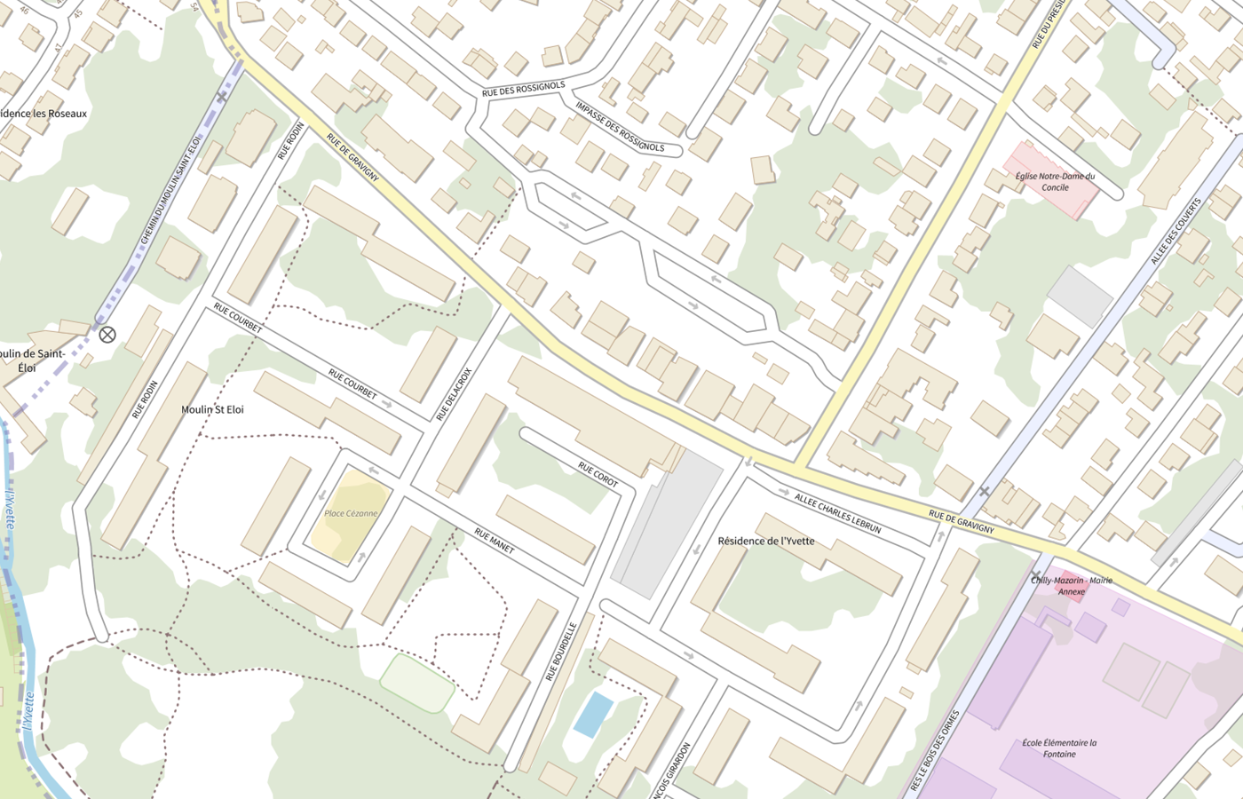 Plan IGN de situation de Pharmacie Saint Eloi