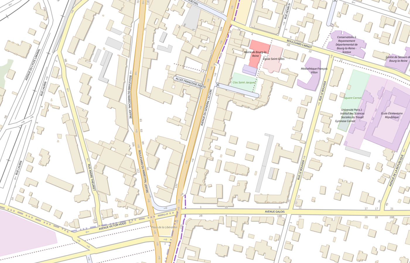 Plan IGN de situation de CMP 92i07 Enfants Ppumma