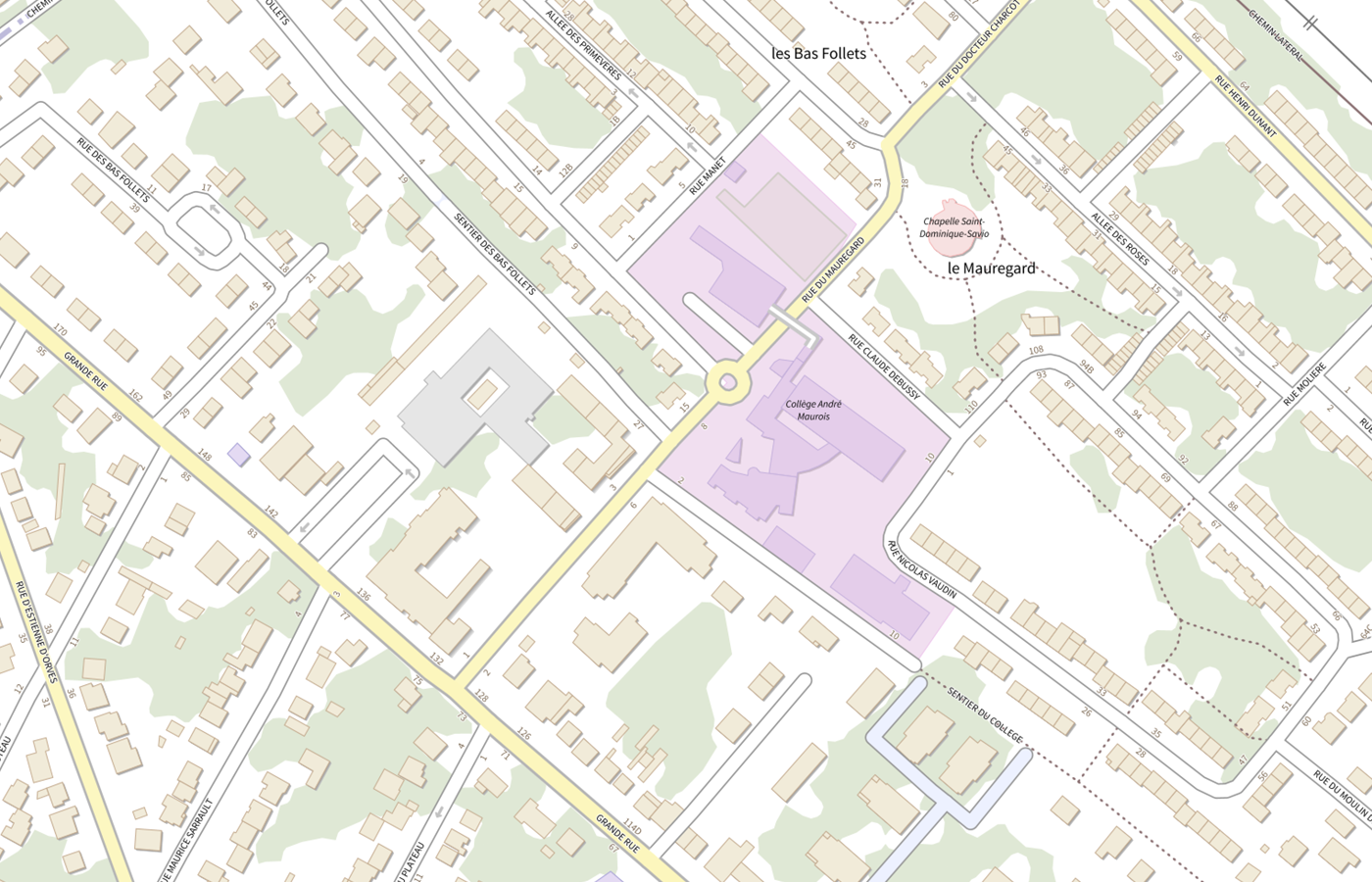 Plan IGN de situation de Collège André Maurois