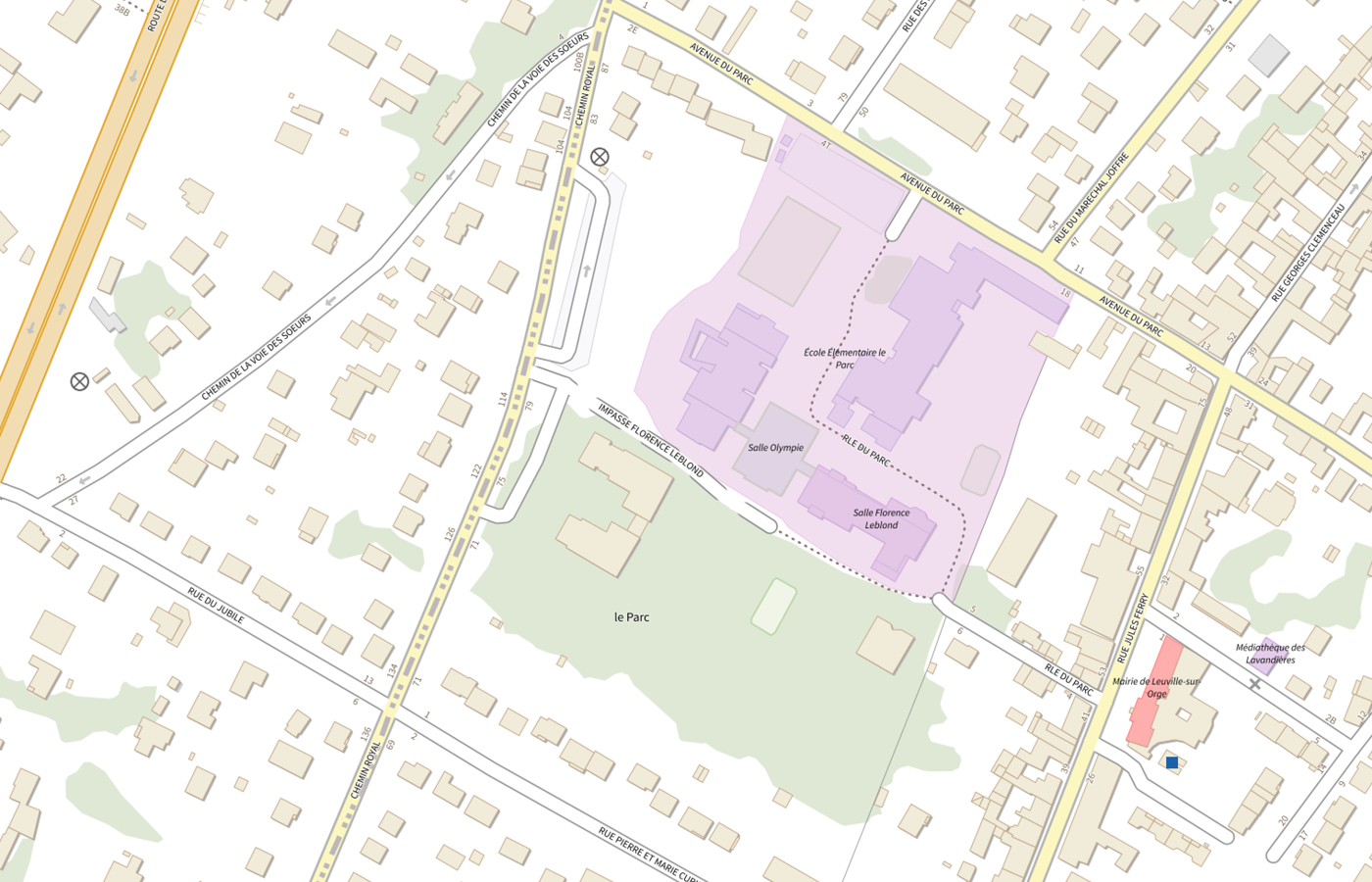 Plan IGN de situation de Ecole maternelle Lacepède
