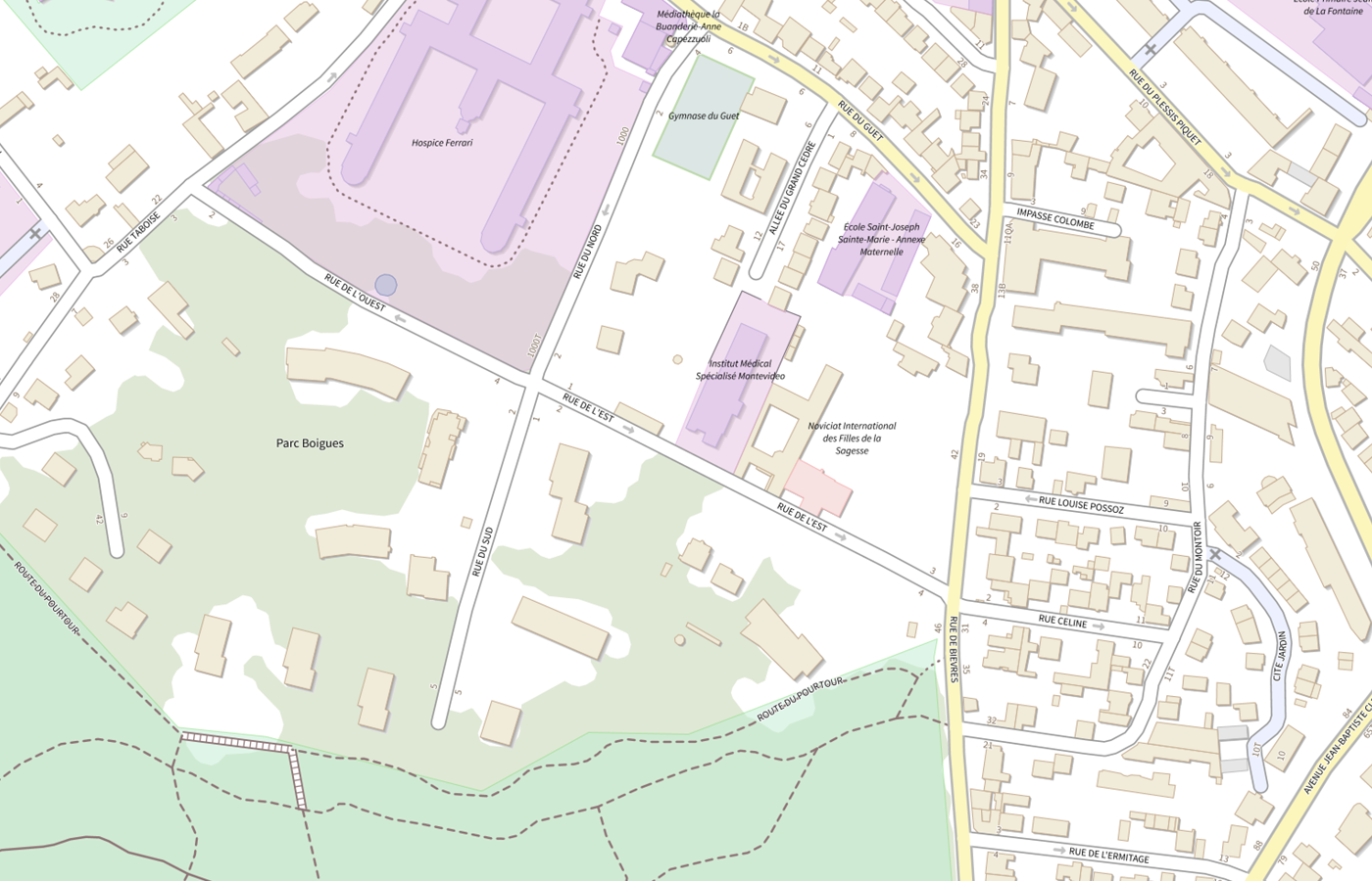 Plan IGN de situation de Clinique Montevideo