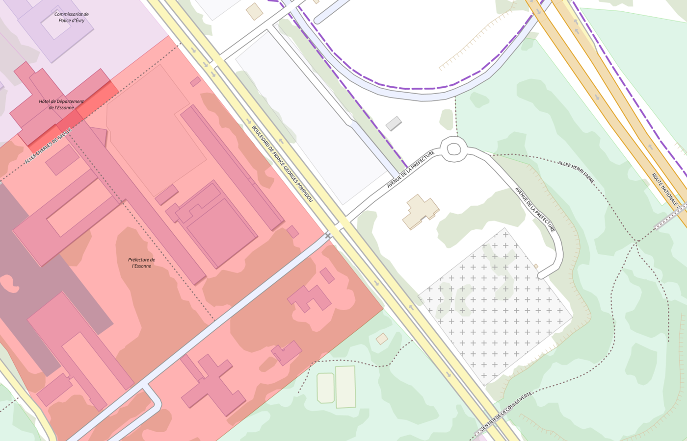 Plan IGN de situation de Circonscription d'inspection du 1er degré de Lisses