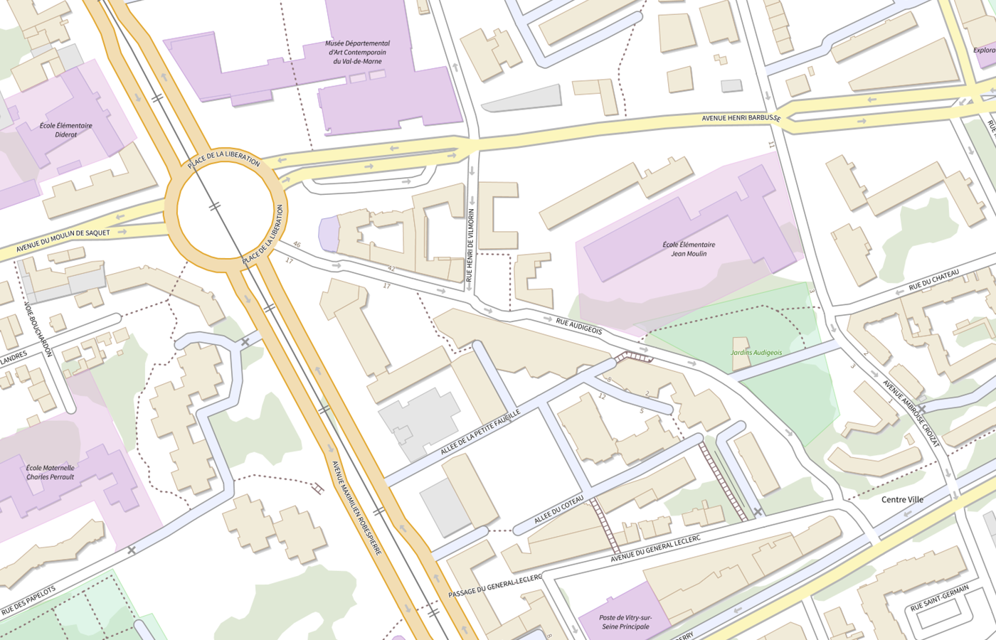 Plan IGN de situation de CMP de Vitry sur Seine