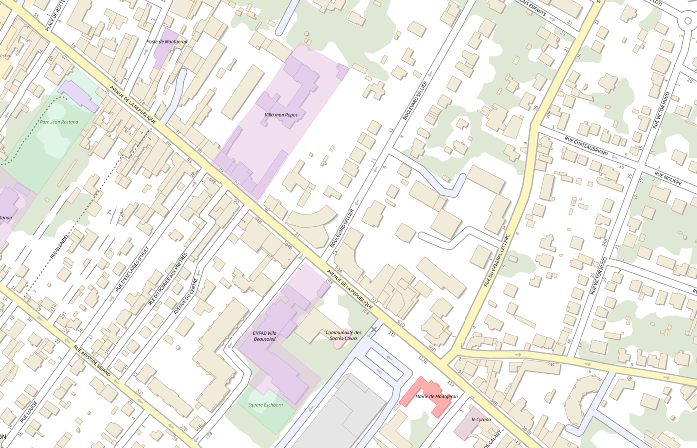 Plan IGN de situation de Centre D'action Educative
