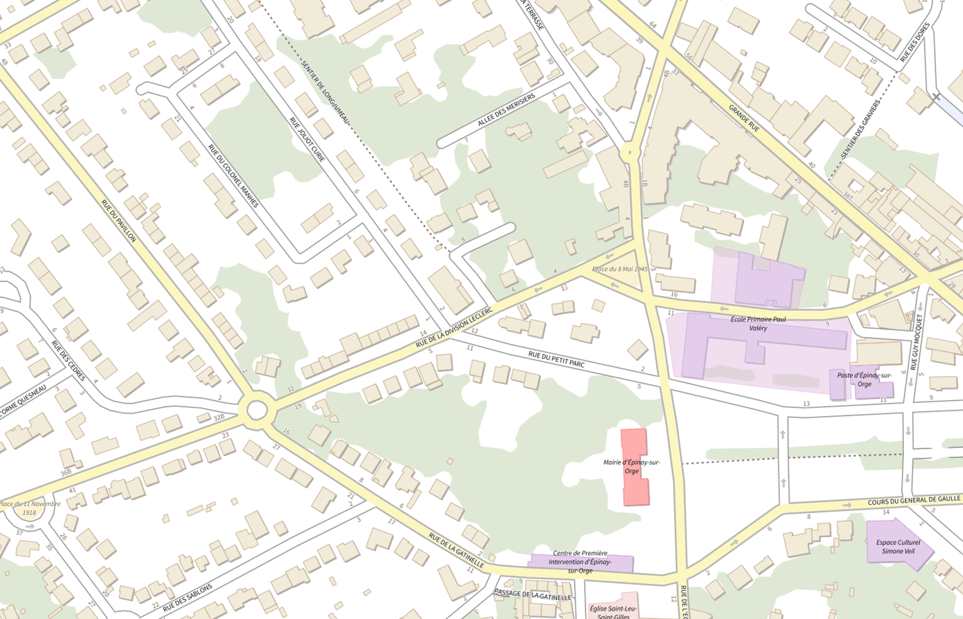 Plan IGN de situation de Cpmi la Division Leclerc