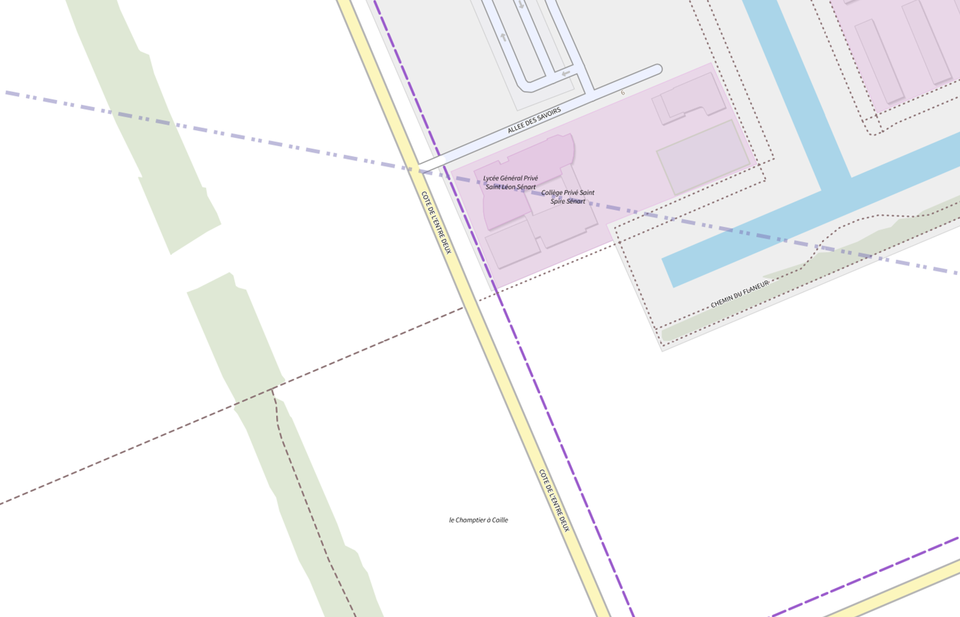 Plan IGN de situation de Lycée Saint-Léon Sénart