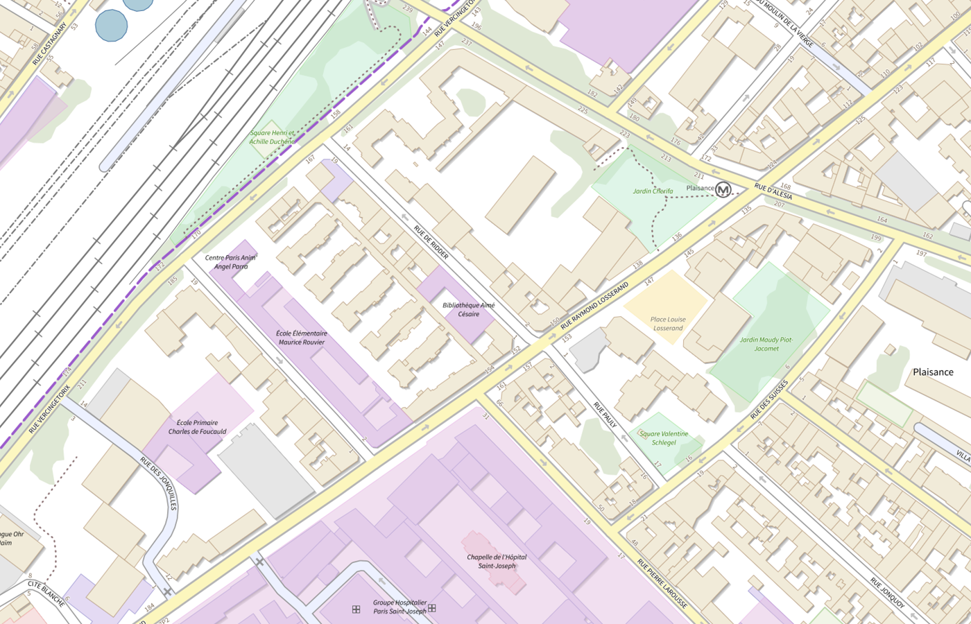 Plan IGN de situation de Hdj Cerep de Paris Usis et Epi