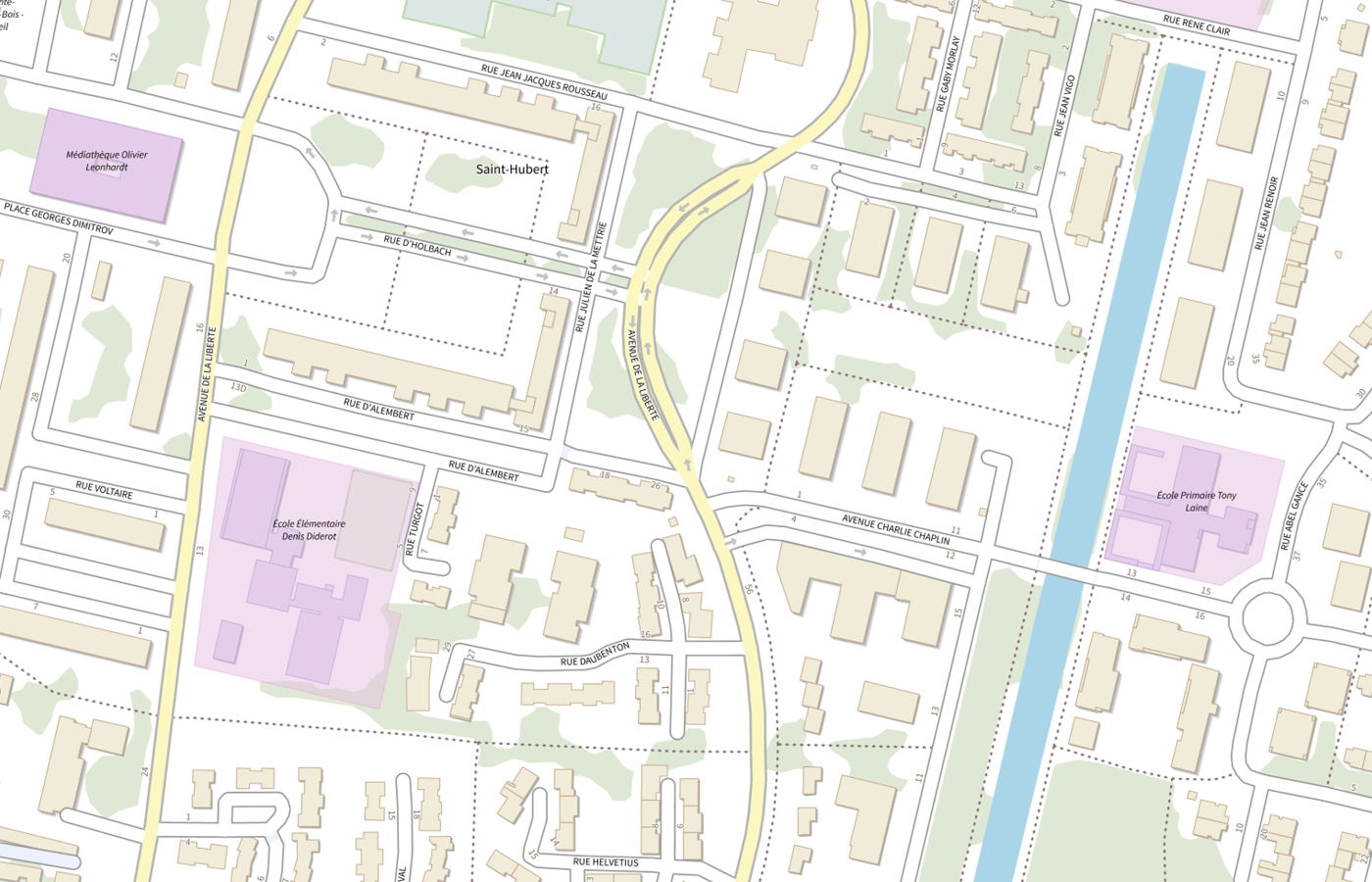 Plan IGN de situation de Lycée Albert Einstein
