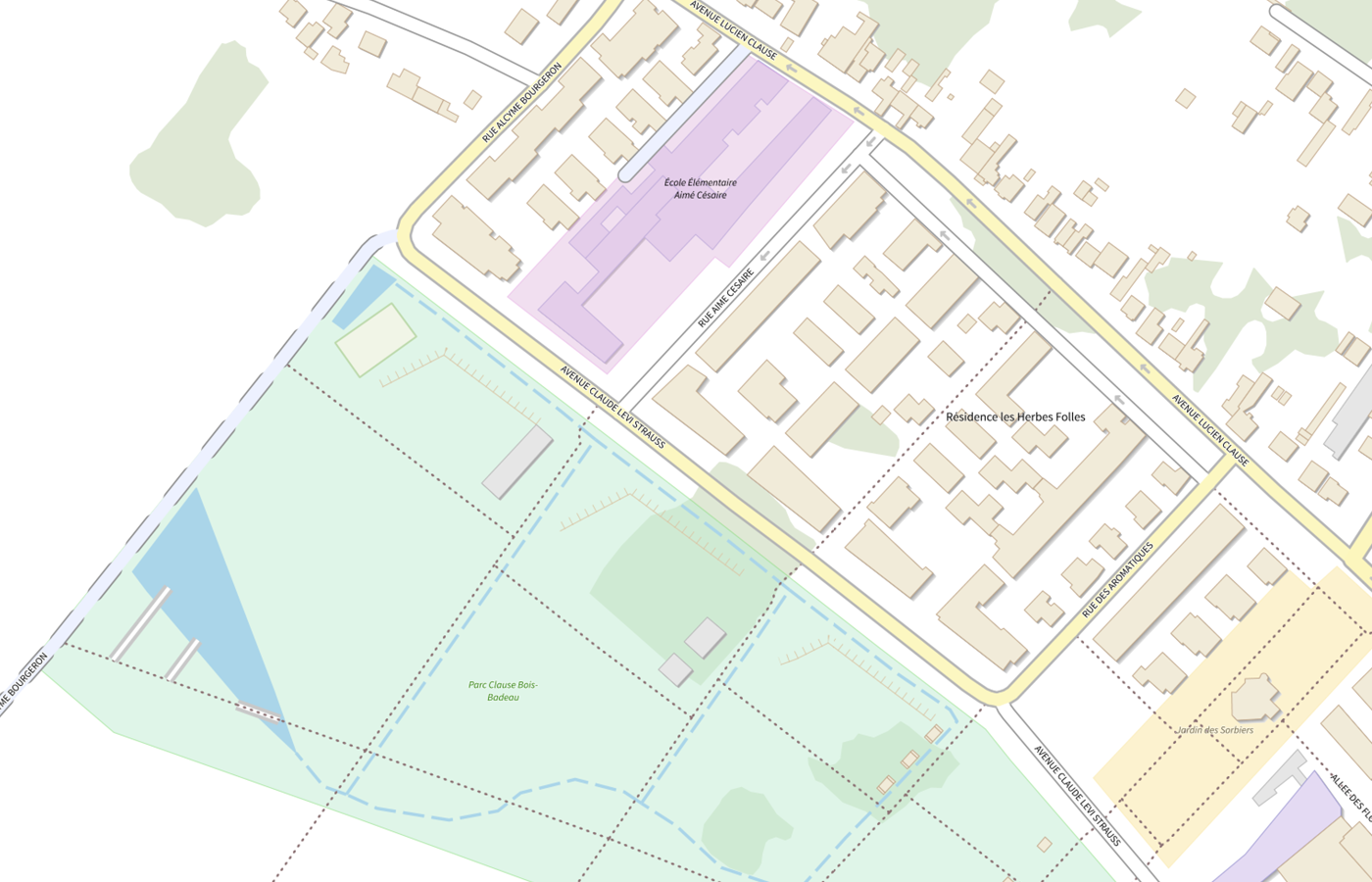 Plan IGN de situation de France services - Brétigny-sur-Orge