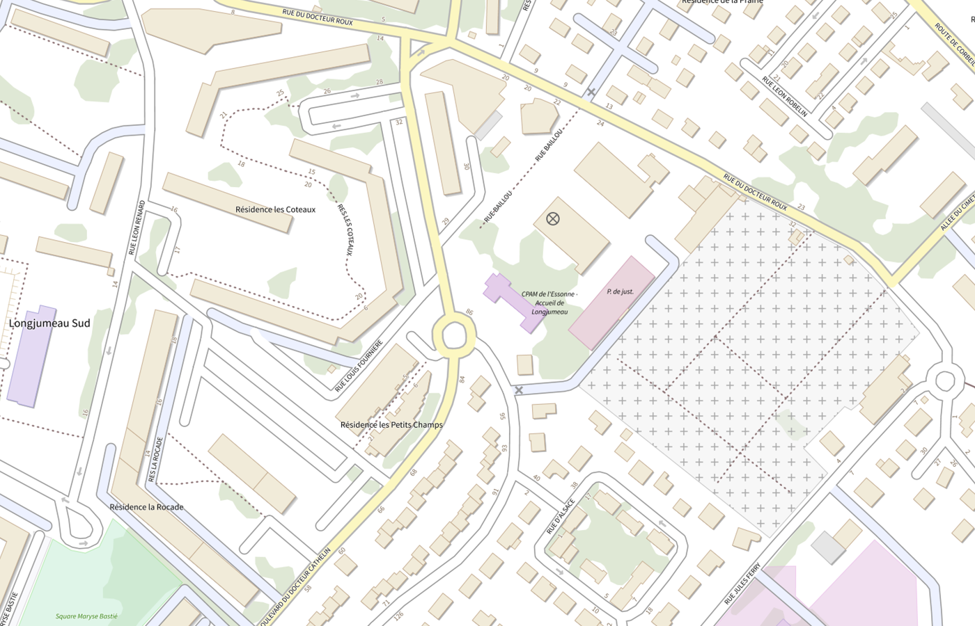 Plan IGN de situation de CMP 91i05 Longumeau