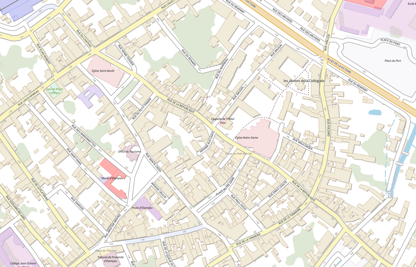 Plan IGN de situation de CMP Etampes