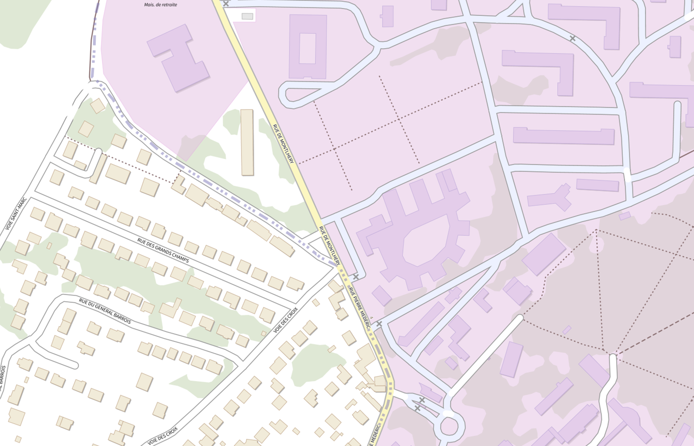 Plan IGN de situation de CHU Perray Vaucluse Pavillons