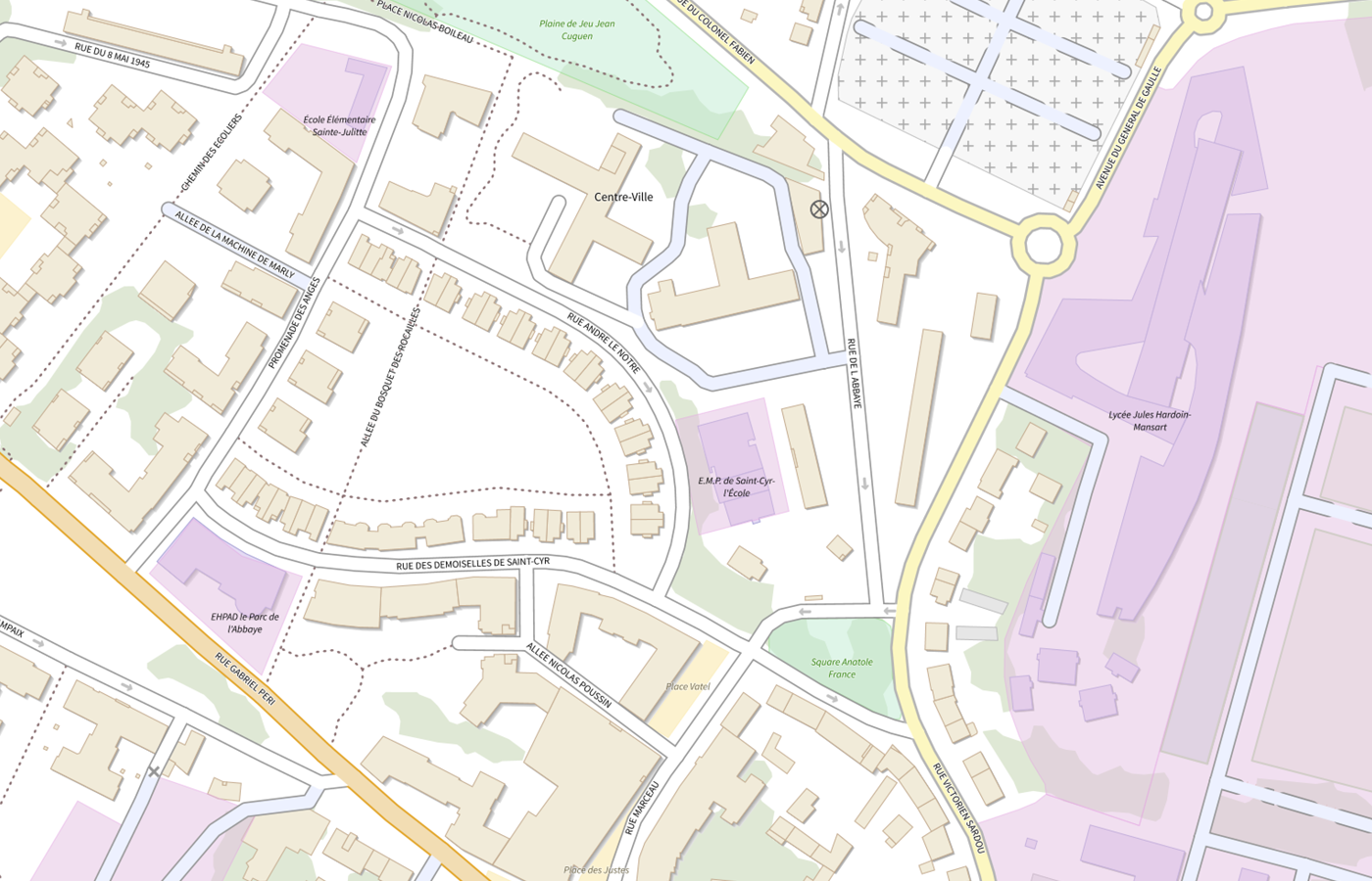 Plan IGN de situation de CMP Maternologie I04