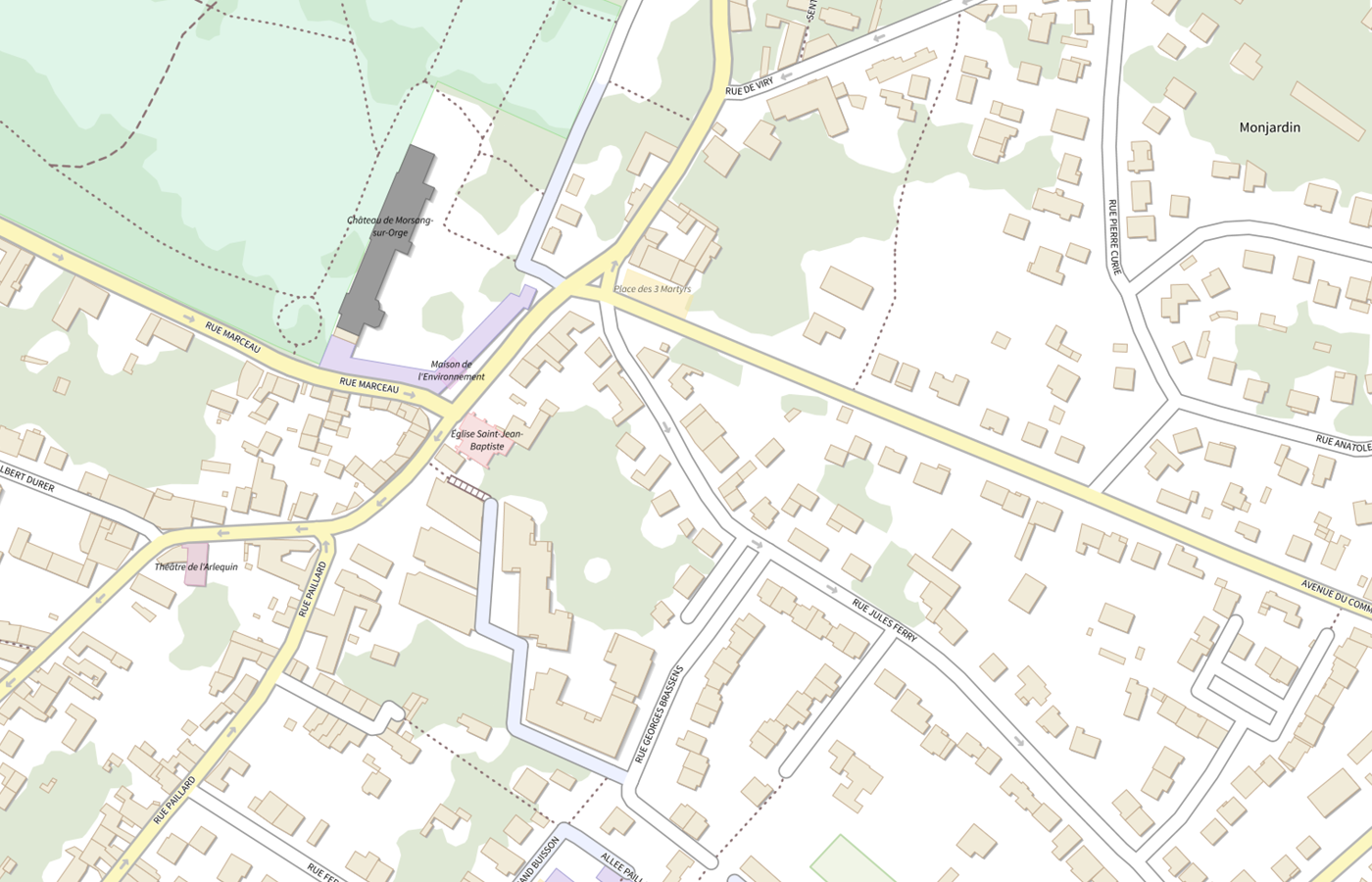 Plan IGN de situation de MSP de Morsang sur Orge