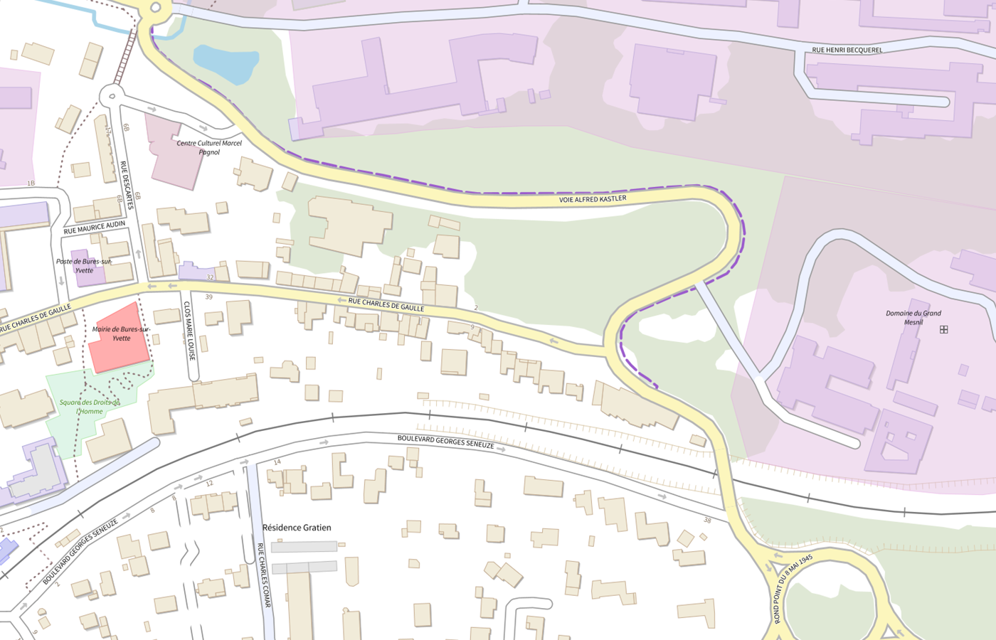 Plan IGN de situation de CH D'orsay Domaine du Grand Mesnil