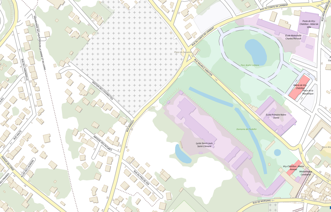 Plan IGN de situation de Lycée Saint-Louis Saint-Clément