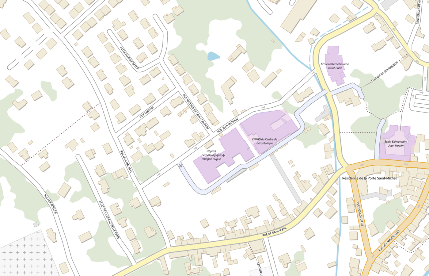 Plan IGN de situation de USLD Gerontologique de Chevreuse