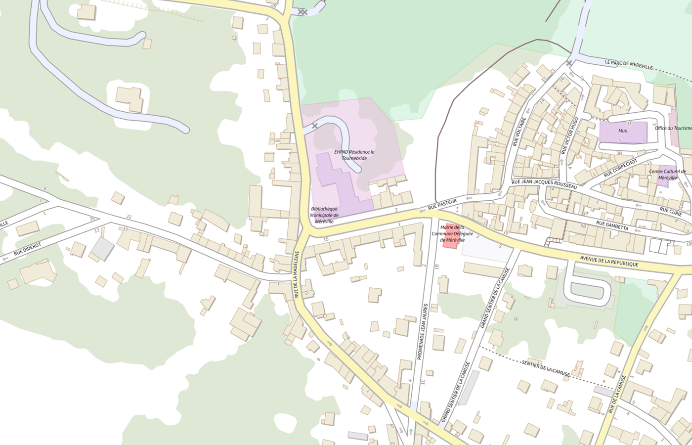Plan IGN de situation de EHPAD Residence Tournebride