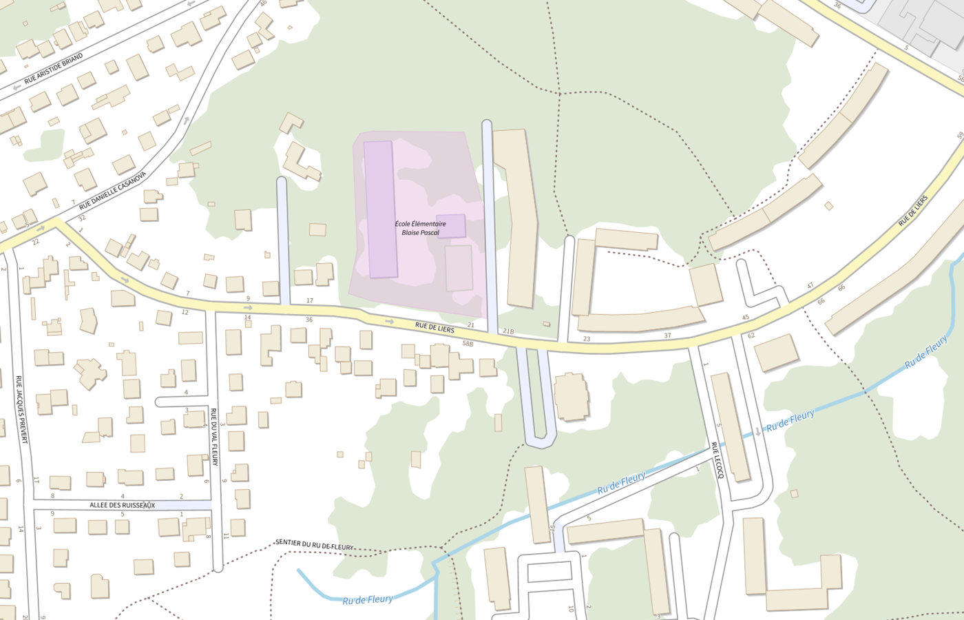 Plan IGN de situation de SAAD les Jardins D'arcadie St Michel