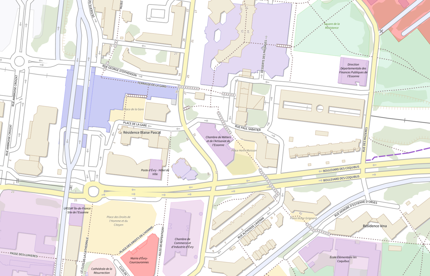 Plan IGN de situation de Chambre de métiers et de l'artisanat (CMA) - Essonne