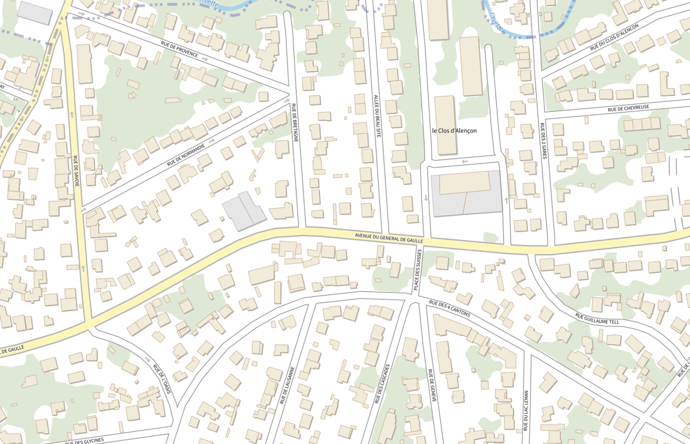 Plan IGN de situation de Selarl Grande Pharmacie Villebon