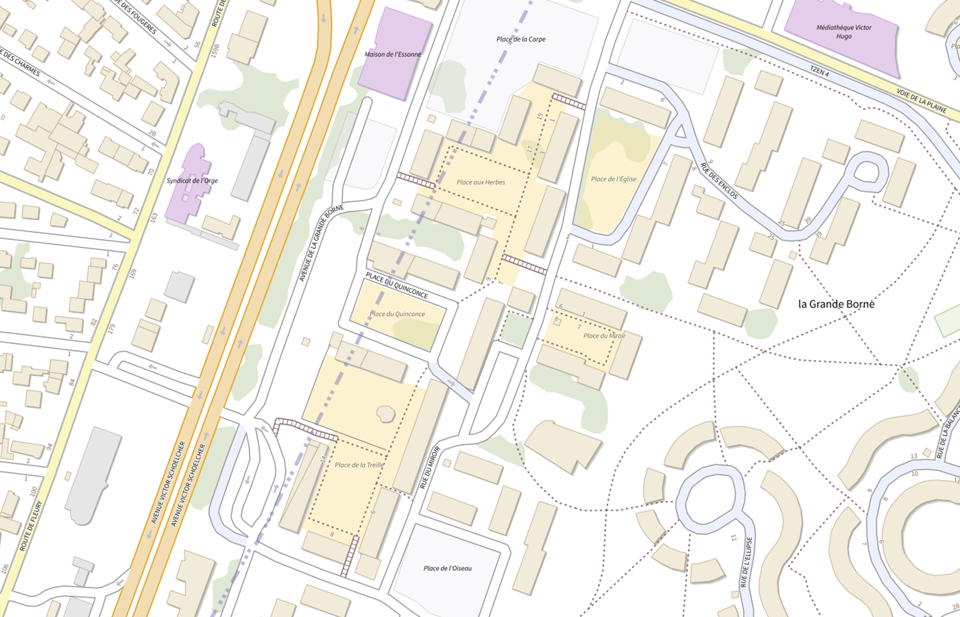 Plan IGN de situation de CMP de Grigny