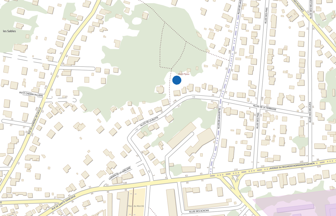 Plan IGN de situation de CMP de St Michel sur Orge