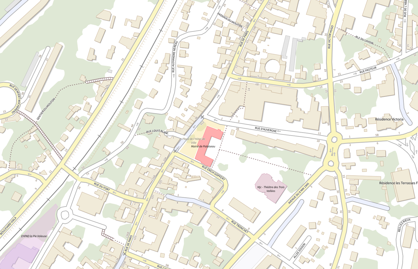 Plan IGN de situation de Uemo Palaiseau