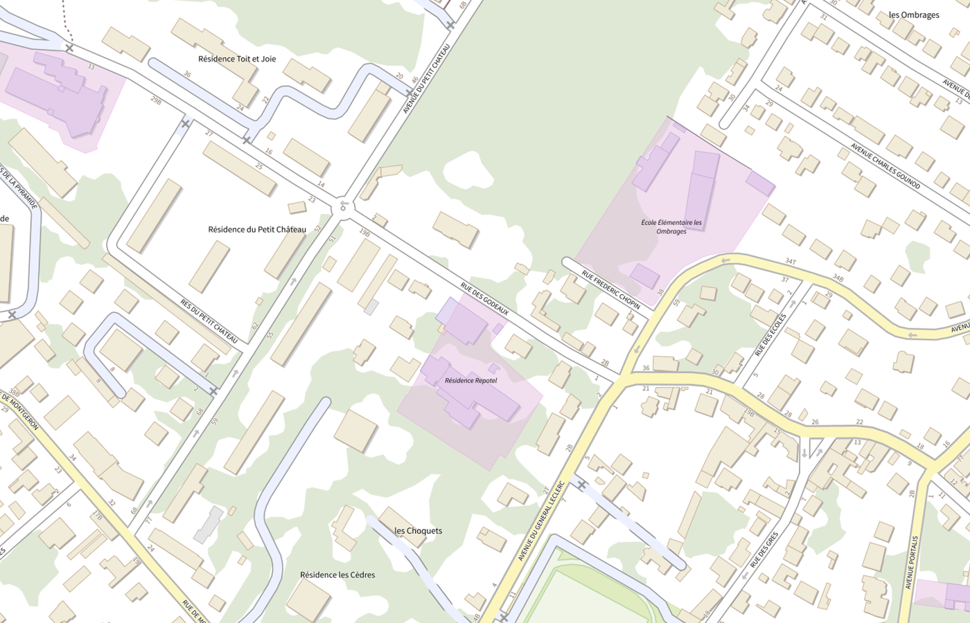 Plan IGN de situation de EHPAD Repotel