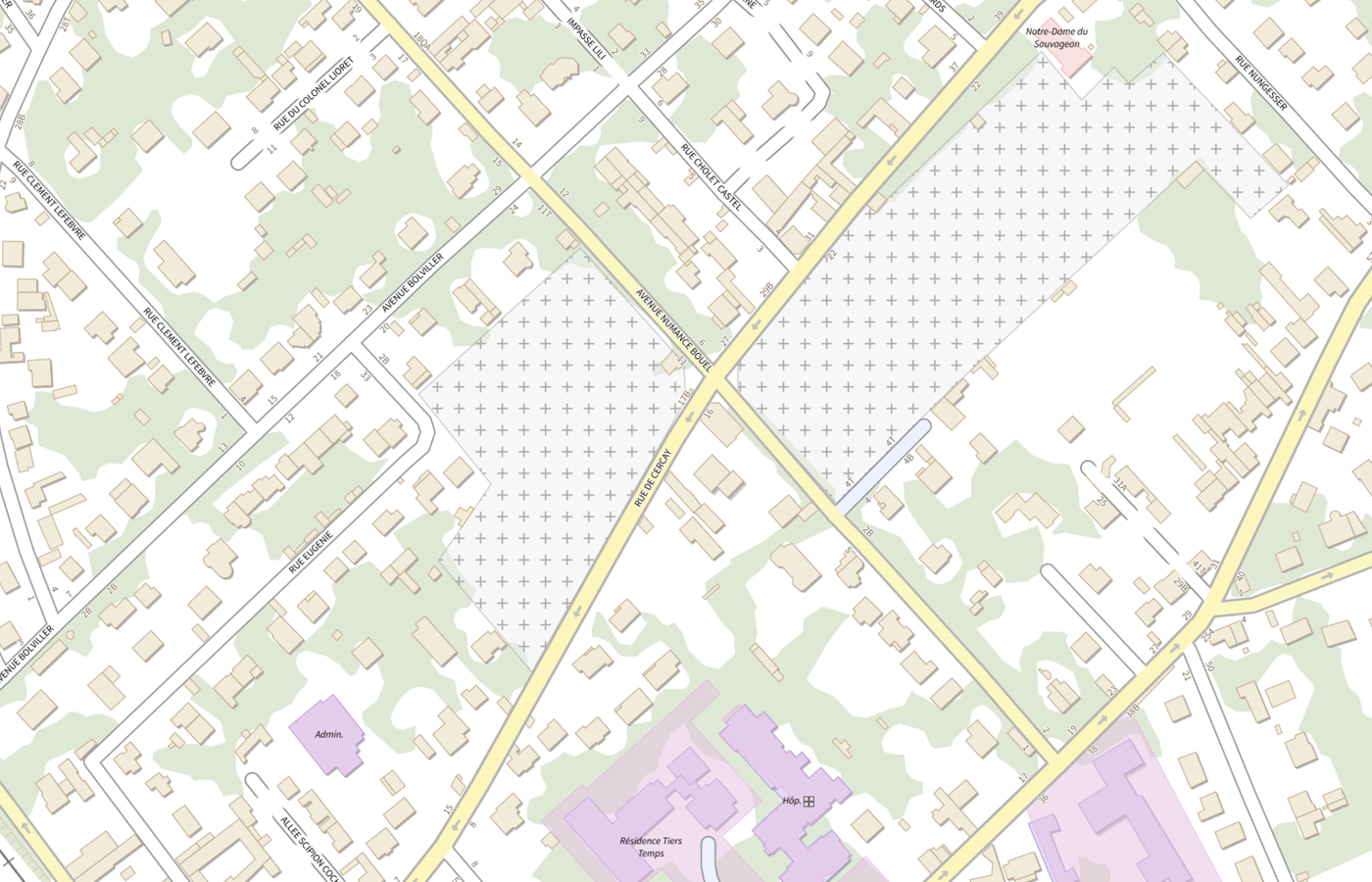 Plan IGN de situation de Centre Hebergement Chavy