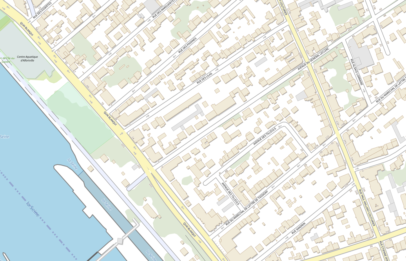 Plan IGN de situation de Cattp CMP Alfortville