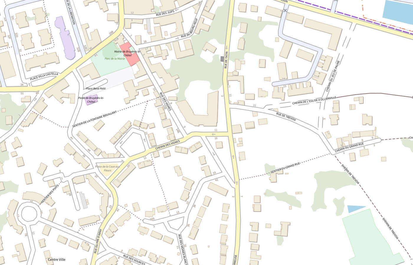 Plan IGN de situation de Residence Autonomie le Clos Baret