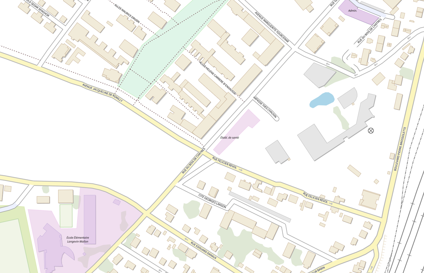 Plan IGN de situation de CDS Dentaire Apsb le Plessis Pate