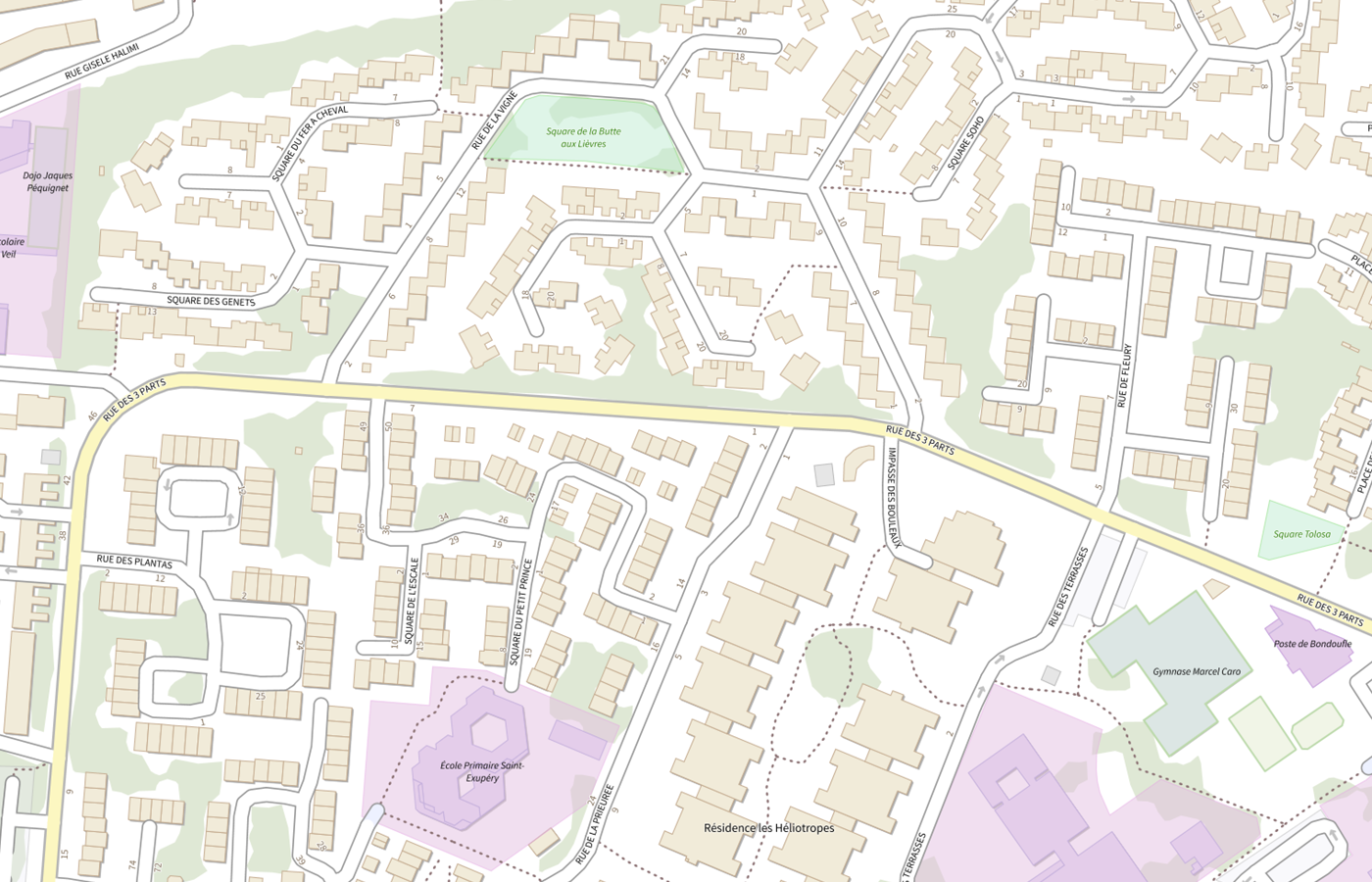 Plan IGN de situation de Cpmi de Bondoufle
