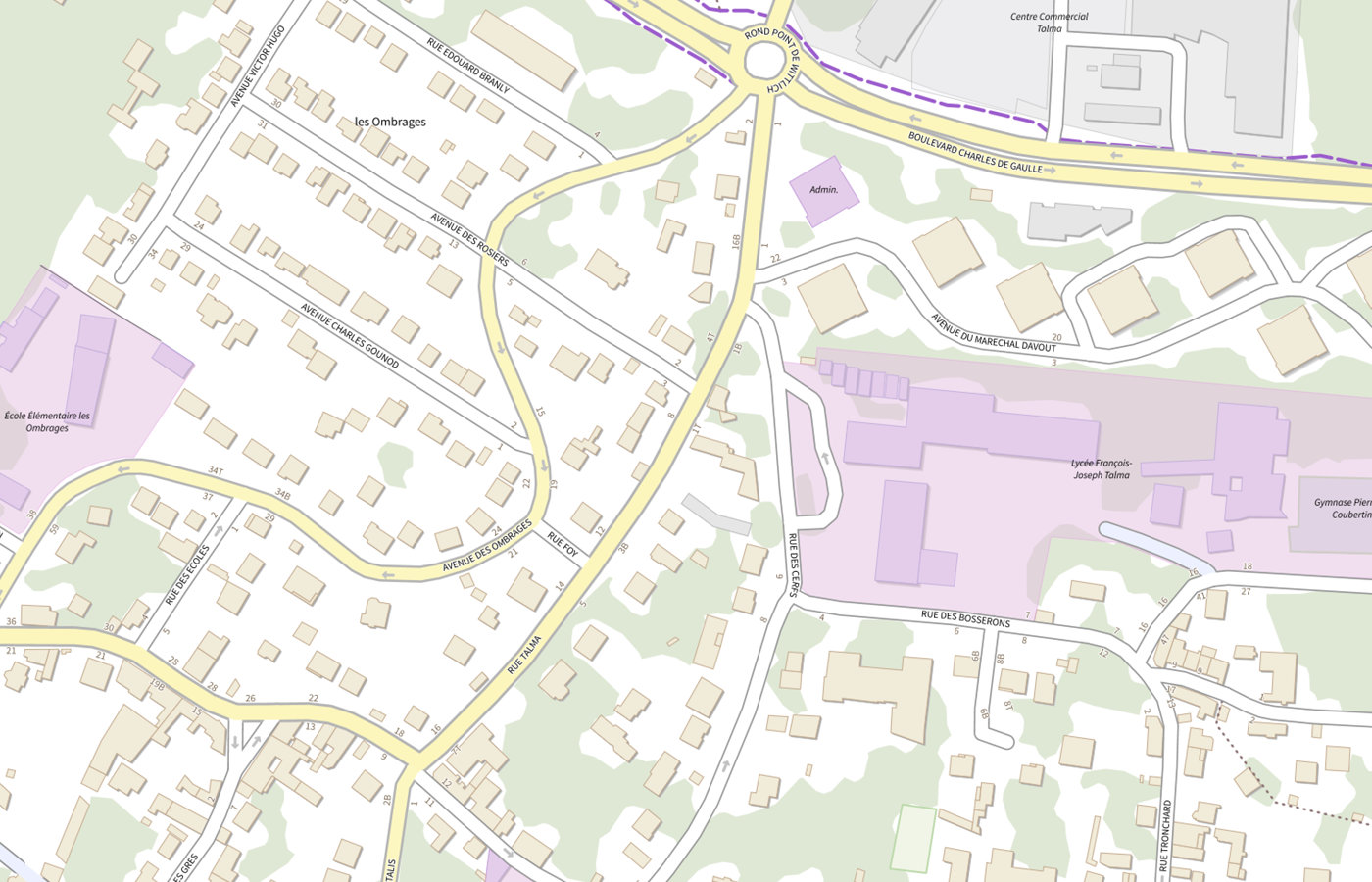 Plan IGN de situation de Centre d'information et d'orientation (CIO) - Brunoy