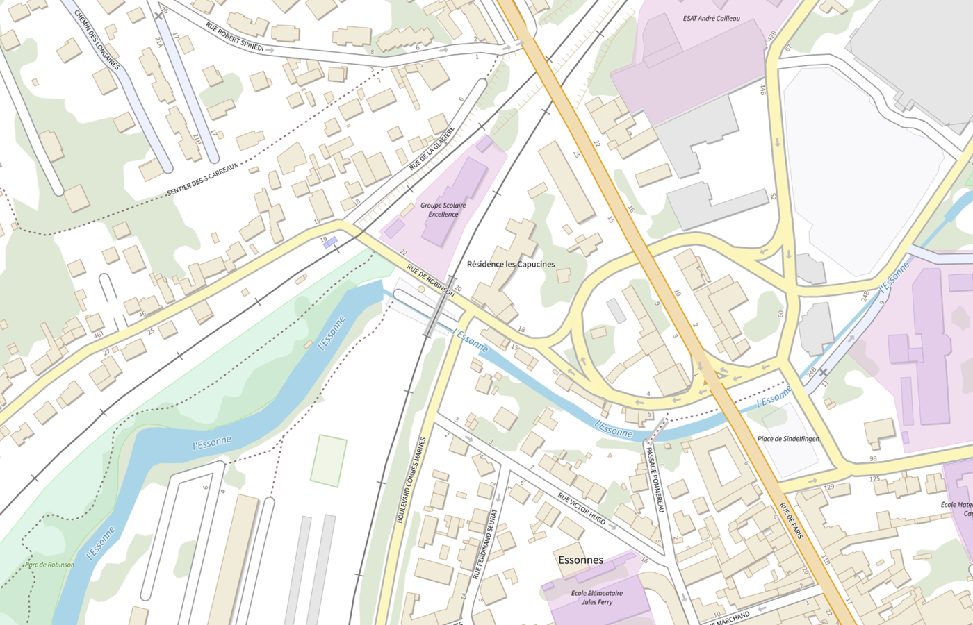 Plan IGN de situation de Residence Sociale