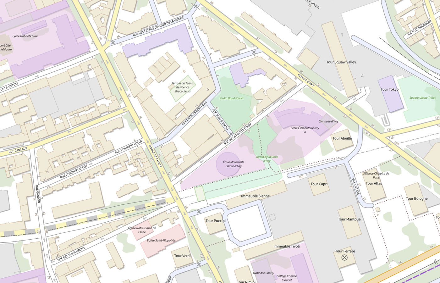 Plan IGN de situation de Atrt Mgen Paris