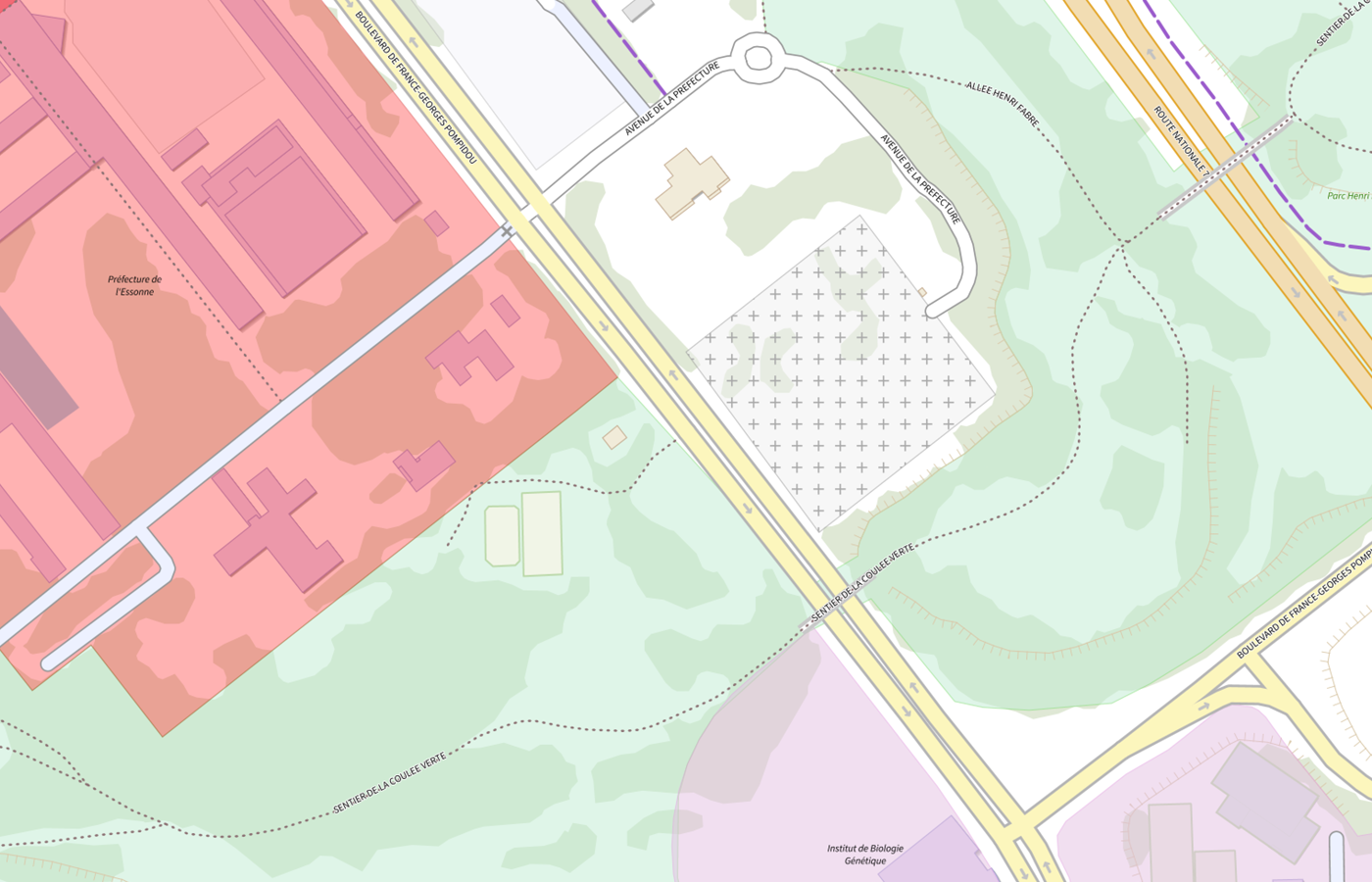 Plan IGN de situation de Préfecture - Essonne