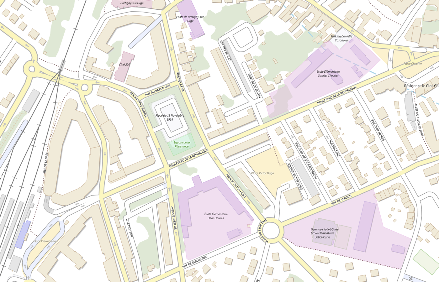 Plan IGN de situation de CMP Bretigny