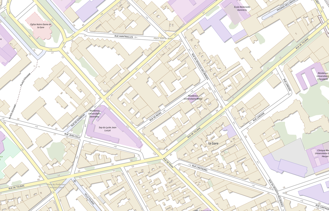 Plan IGN de situation de Hdj Hpa-ssr Addicto Paris 13