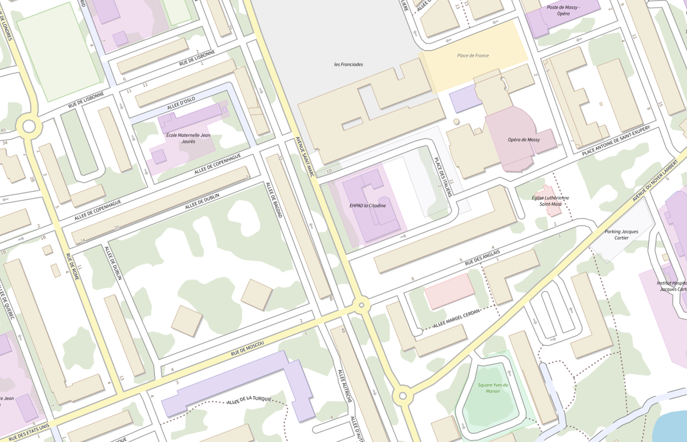 Plan IGN de situation de EHPAD la Citadine