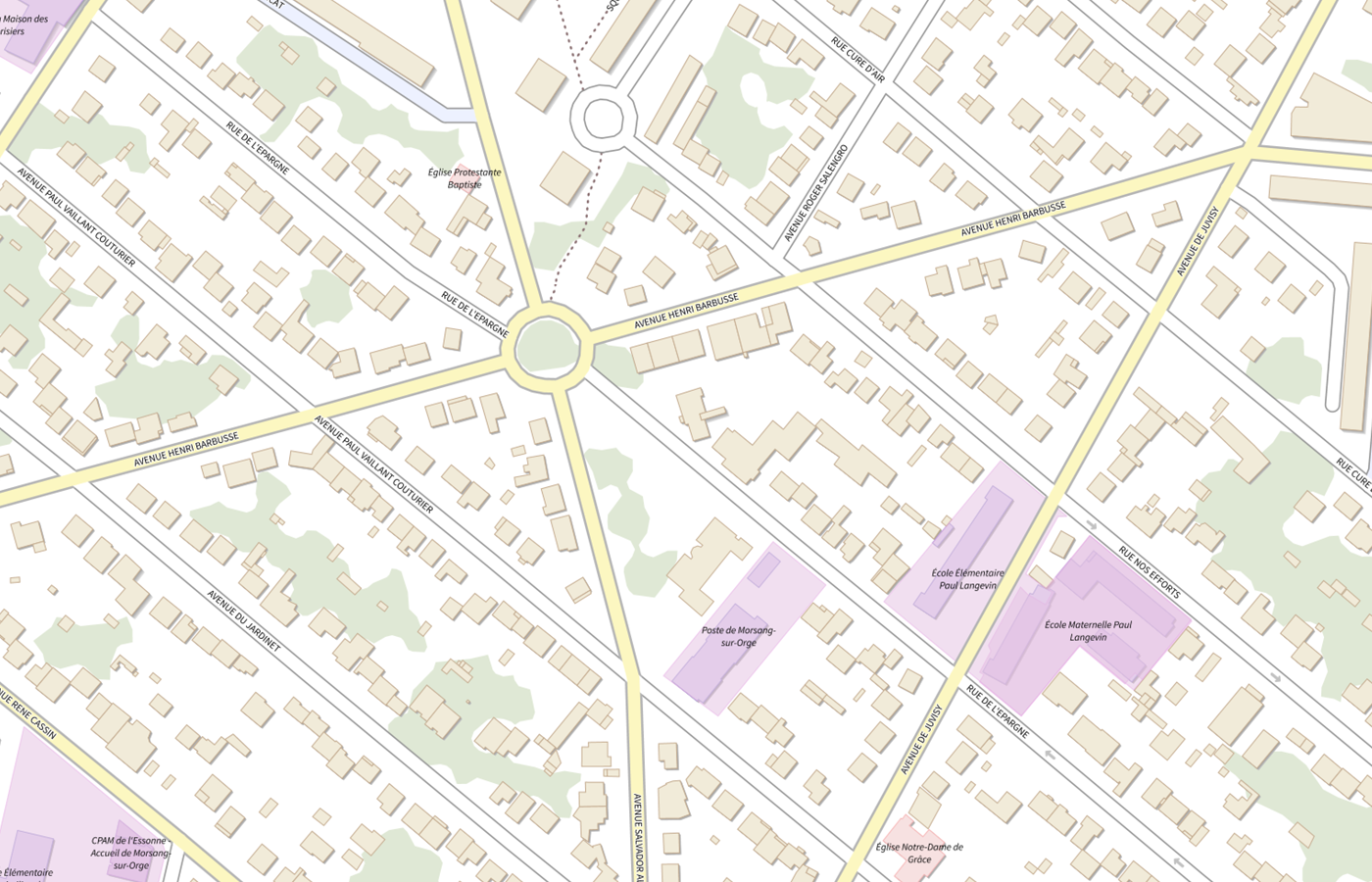 Plan IGN de situation de Cpmi de Morsang sur Orge