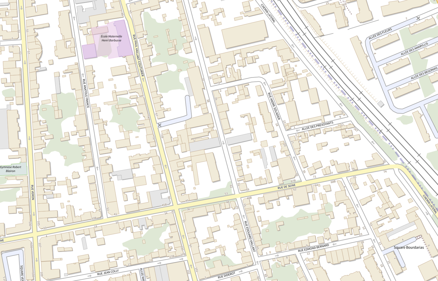 Plan IGN de situation de Hdj Alfortville Edouard Vaillant