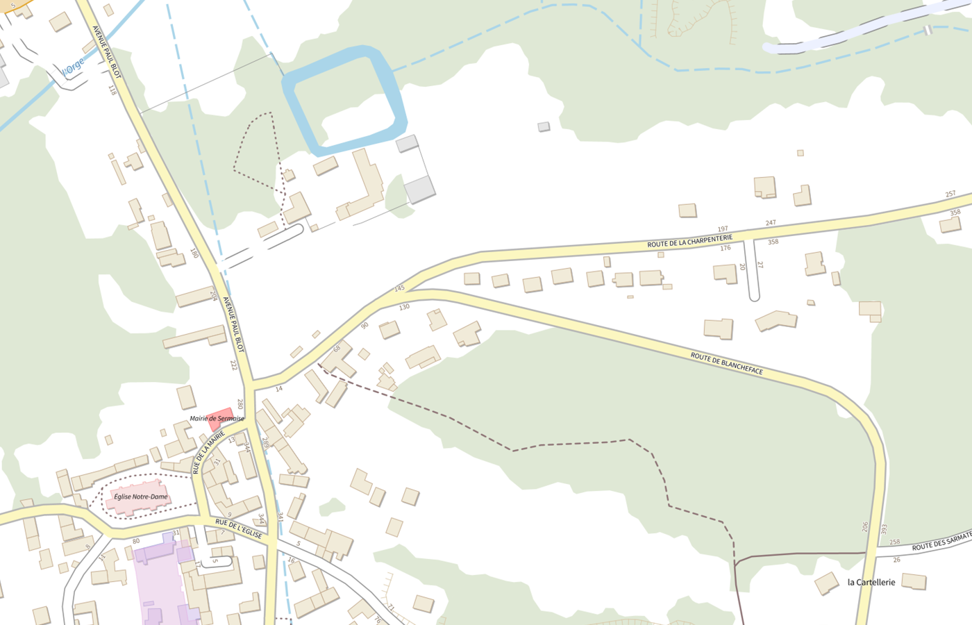 Plan IGN de situation de Lieux de Vie la Colombe