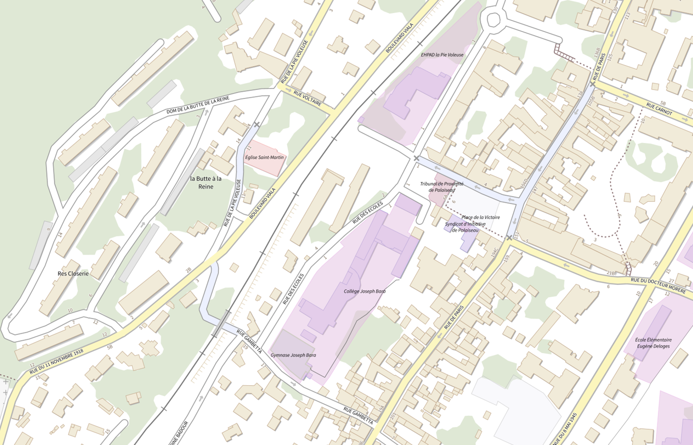 Plan IGN de situation de SAAD CCAS Palaiseau