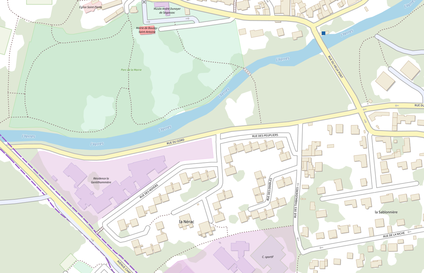 Plan IGN de situation de EHPAD Residence la Gentilhommiere