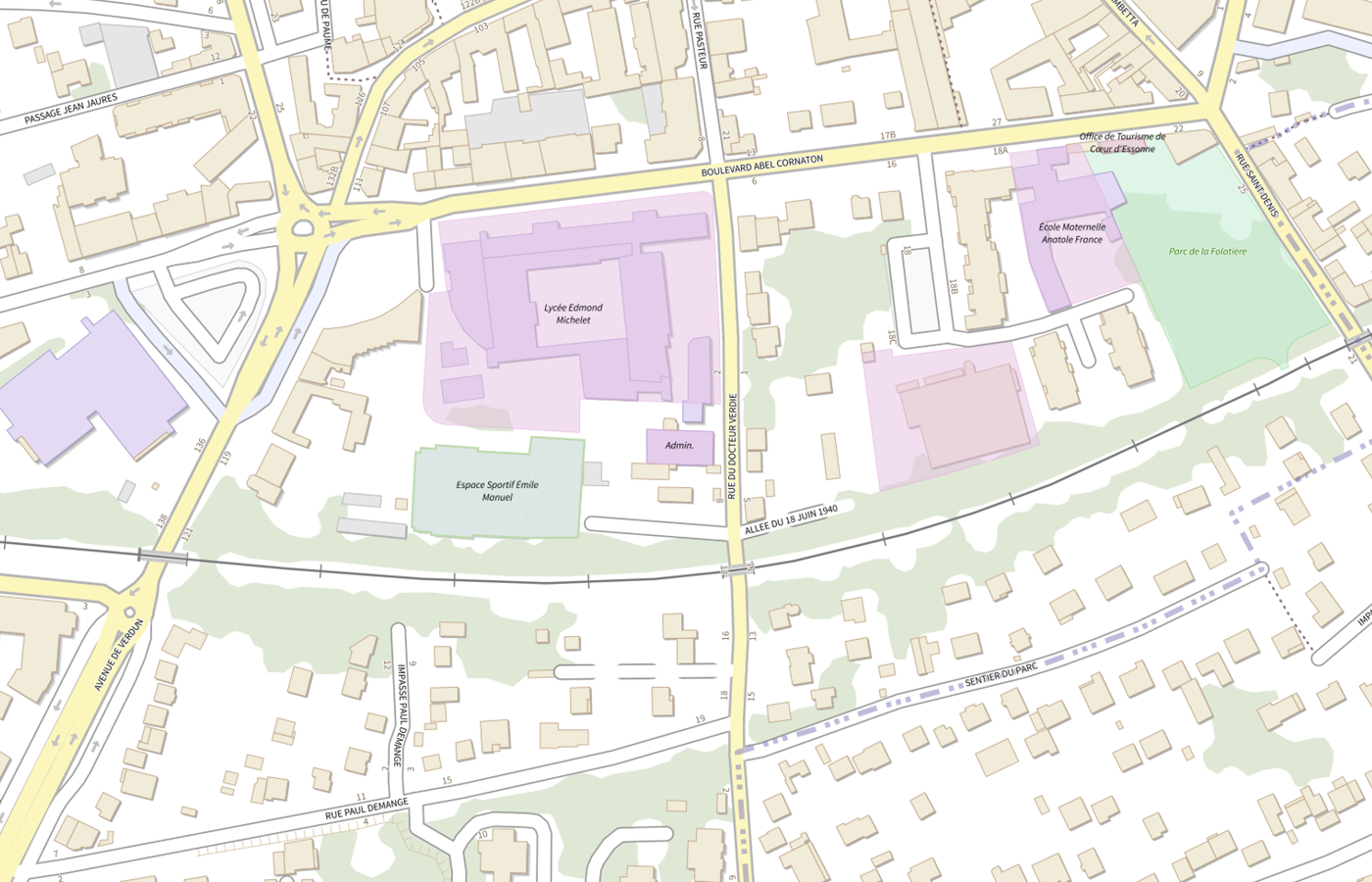 Plan IGN de situation de France services - Arpajon