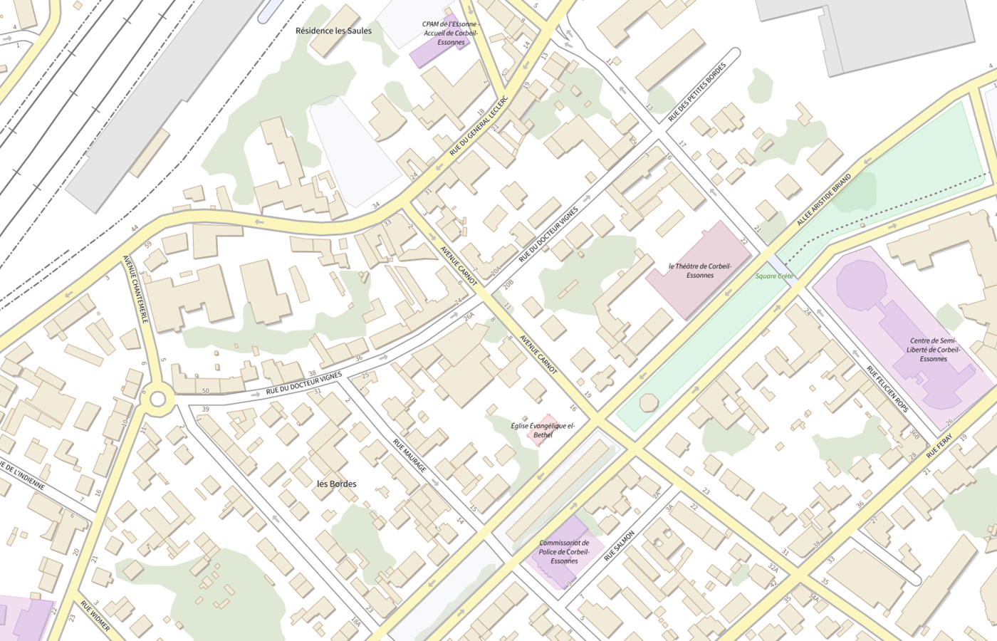 Plan IGN de situation de CMP Carnot