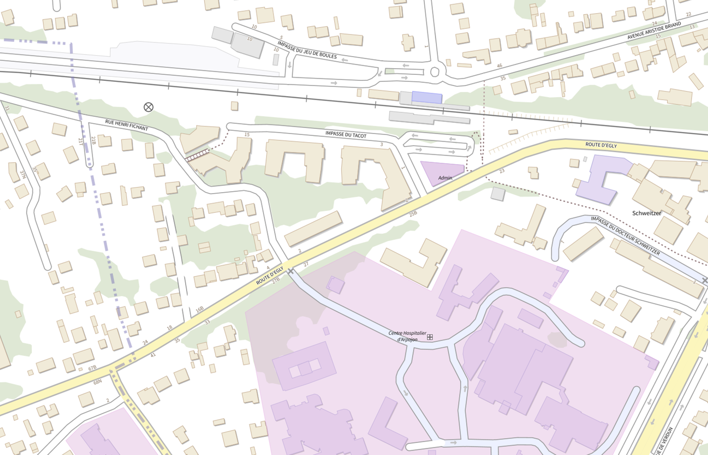Plan IGN de situation de Agence France Travail Arpajon
